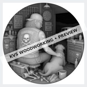 Watermarked grayscale preview of The Wrench Thrower — Cool Beans Garage digital coin design