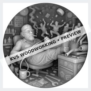 Watermarked grayscale preview of The Wrench Thrower — Garage Break digital coin design