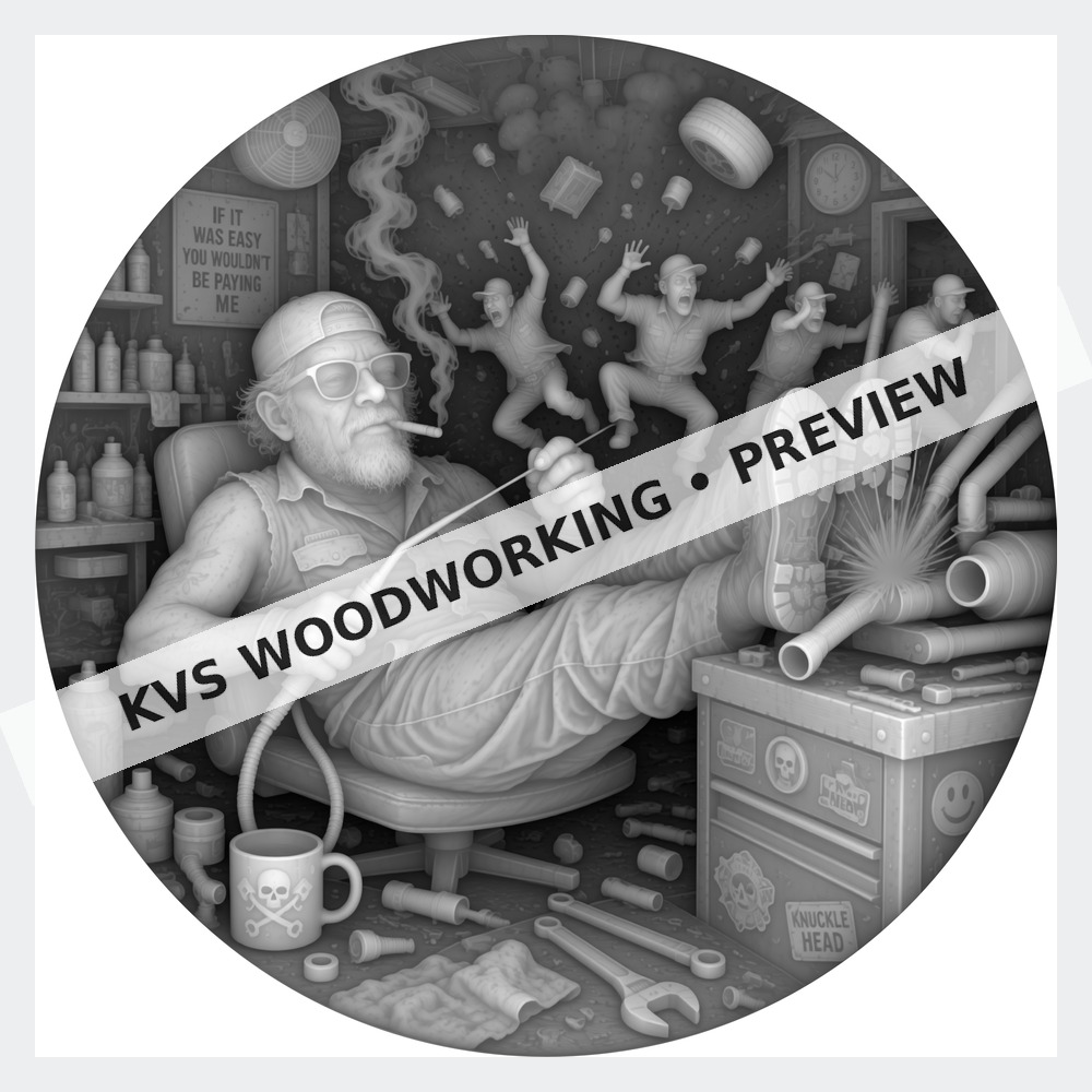 Watermarked grayscale preview of The Wrench Thrower — Garage Break digital coin design