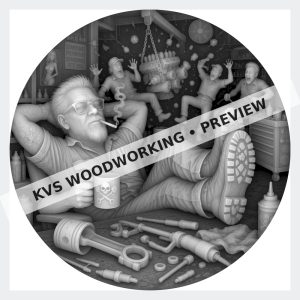 Watermarked grayscale preview of The Wrench Thrower — Putting My Feet Up digital coin design