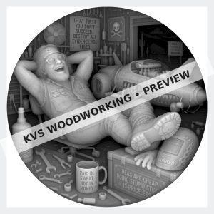 Watermarked grayscale preview of The Wrench Thrower — Self Employed Garage digital coin design