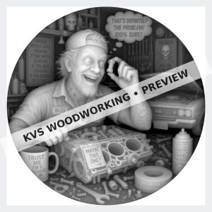 Watermarked grayscale preview of The Wrench Thrower — Trust Me, I’m a Mechanic digital coin design