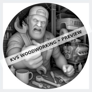 Watermarked grayscale preview of The Wrench Thrower — Wrench in Your Face digital coin design