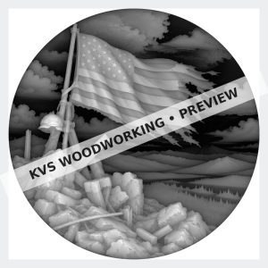 Watermarked grayscale preview of This Flag Still Stands — Rising from the Rubble digital coin design