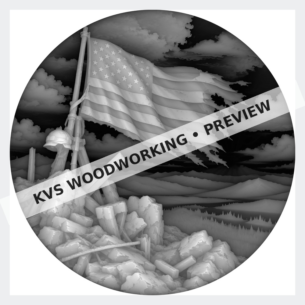 Watermarked grayscale preview of This Flag Still Stands — Rising from the Rubble digital coin design