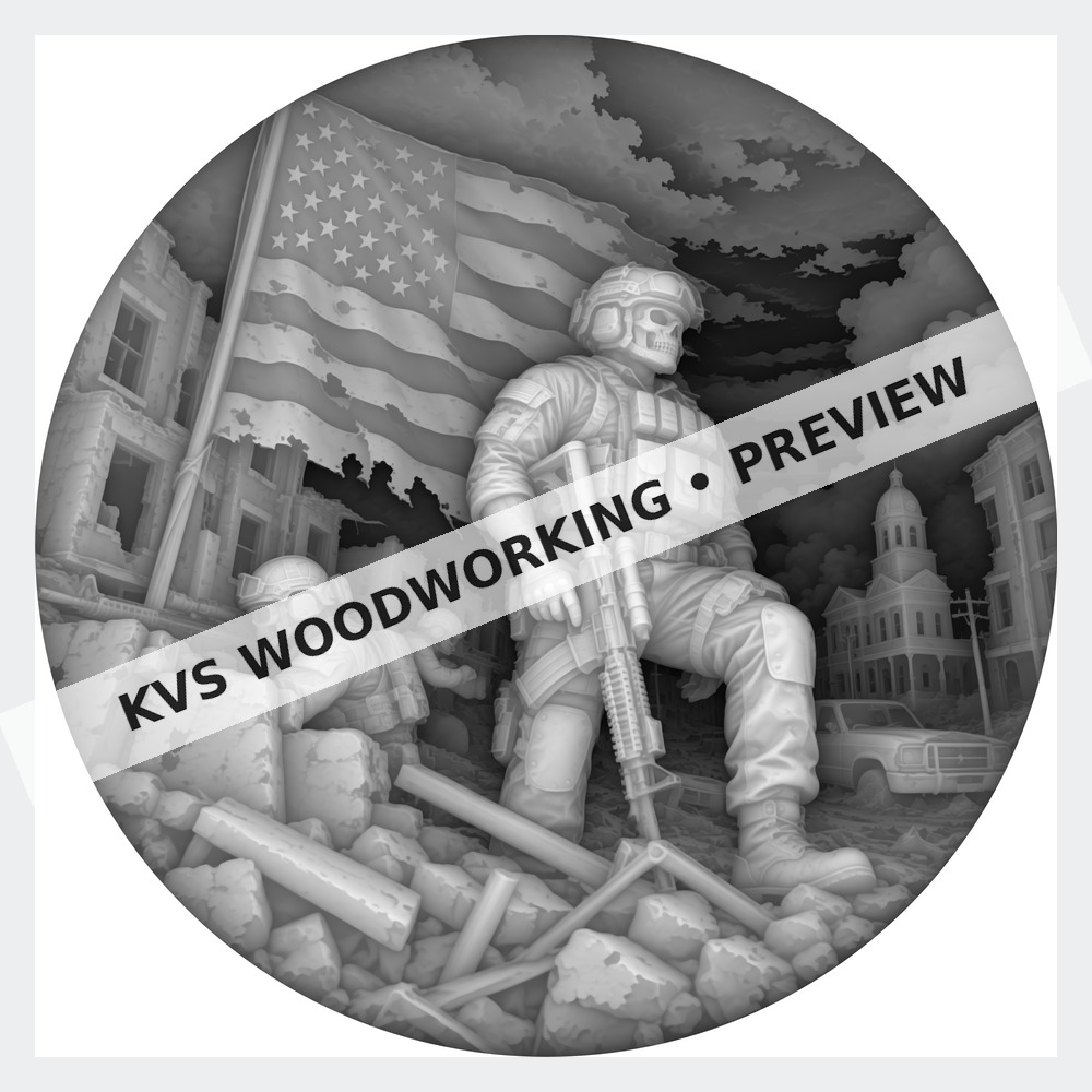 Watermarked grayscale preview of This Flag Still Stands — Watch over the Ruins digital coin design
