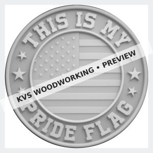 Watermarked grayscale preview of This Is My Pride Flag digital coin design