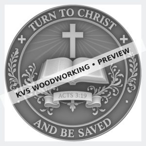 Watermarked grayscale preview of Turn to Christ — Repent and Be Saved digital coin design