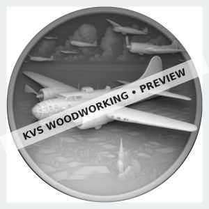 Watermarked grayscale preview of WWII Bomber Formation — Over the City digital coin design