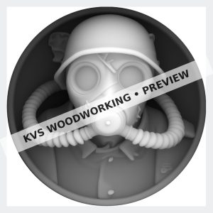 Watermarked grayscale preview of WWII Soldier — Gas Mask digital coin design